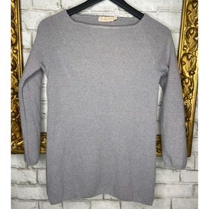 Tory Burch Gray Women’s XS Side Zip Wool Sweater